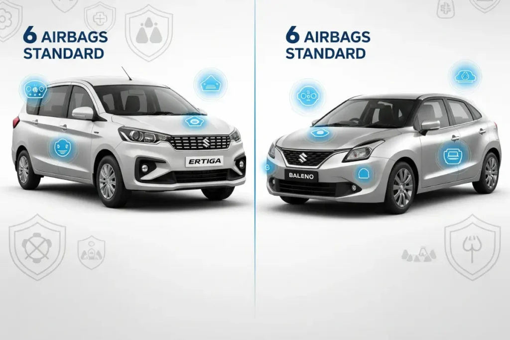 Maruti Suzuki Ertiga, Baleno Launched With Six Airbags