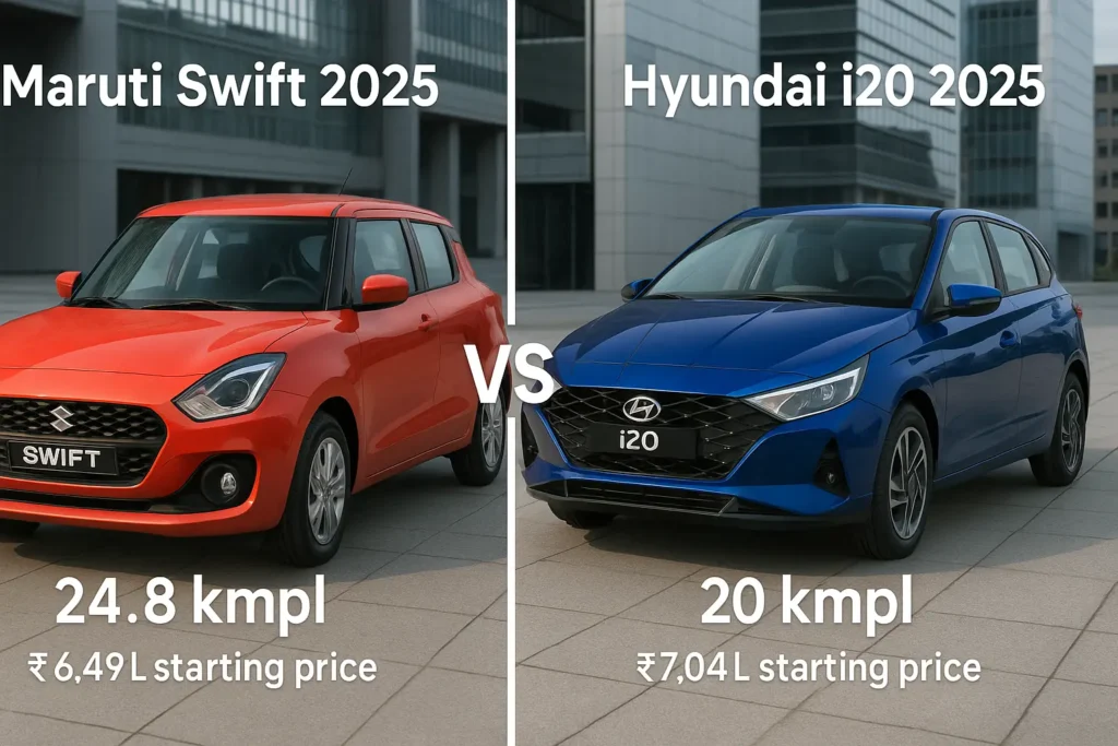 Maruti Swift vs Hyundai i20 2025 Comparison